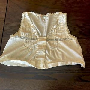 Babydoll cropped cream top